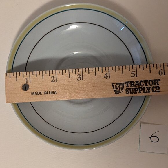 Vintage Handpainted Arabia Finland Windflower Teacup and Saucer with Flaw - Picture 9 of 11